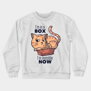 I'm In A Box, I'm Invisible Now Funny Cat Gift Crewneck Sweatshirt